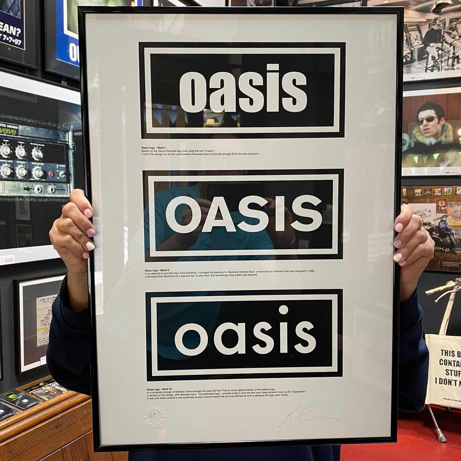 Oasis Logo History Print