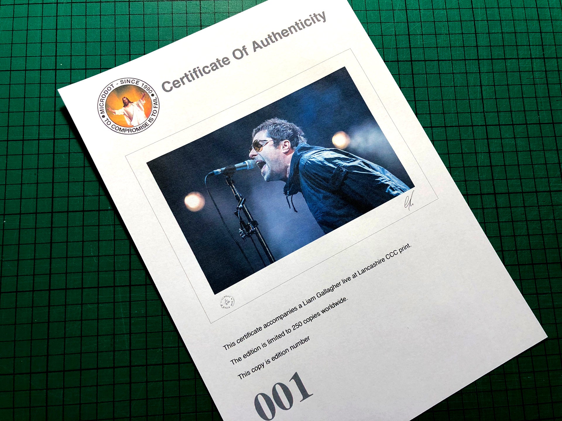 Liam Gallagher live at Lancashire County Cricket Club 2018 Print 2 - New Item