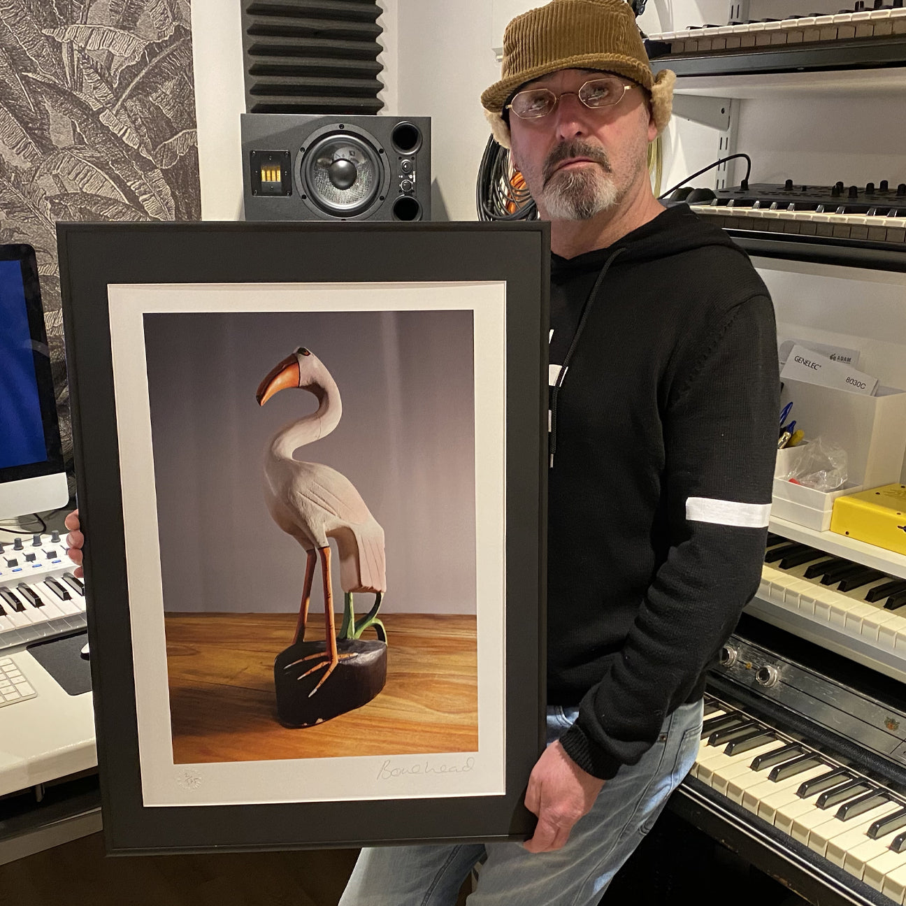 Bonehead Signed Flamingo Limited Edition Print