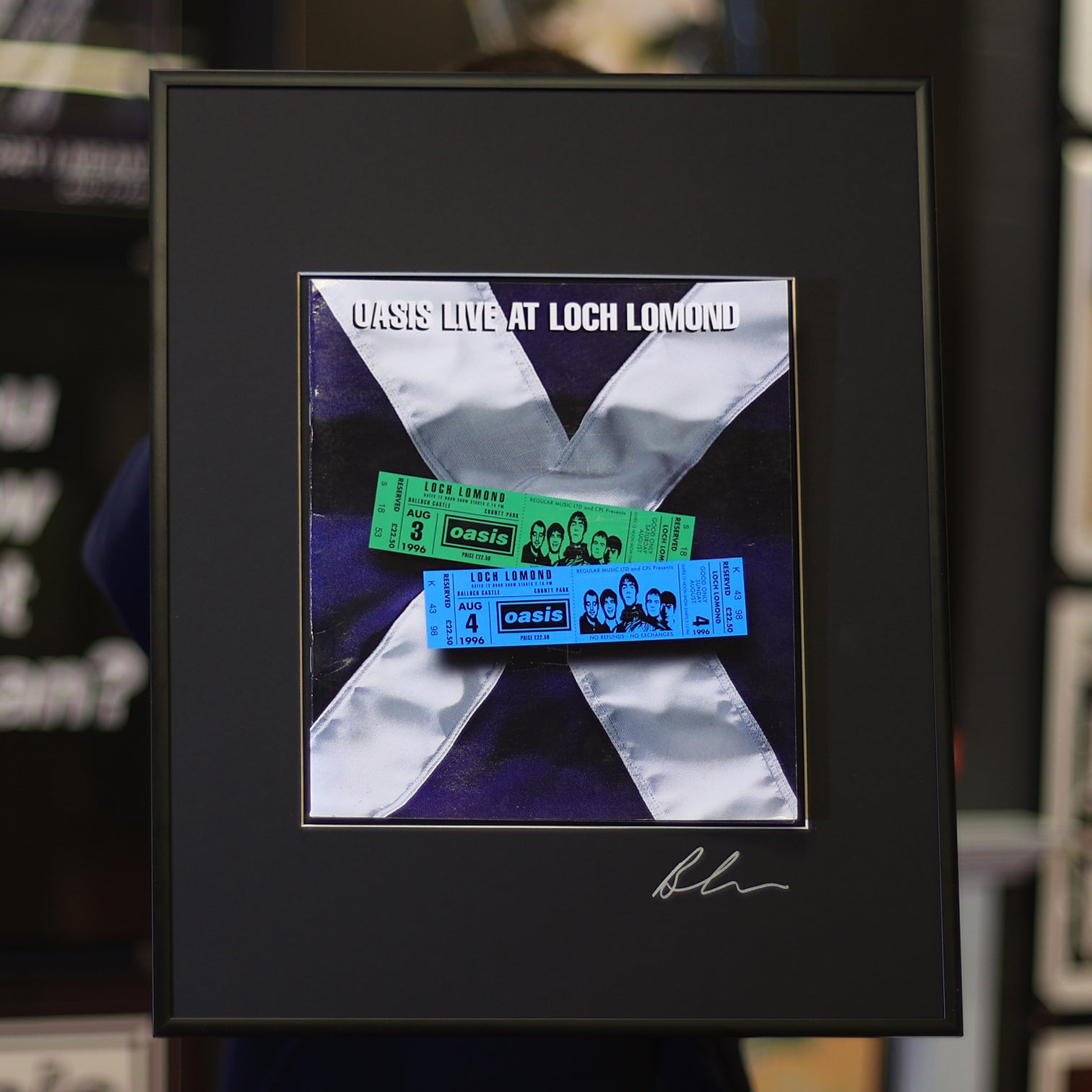 Oasis Live At Loch Lomond Framed Signed Programme - New Item