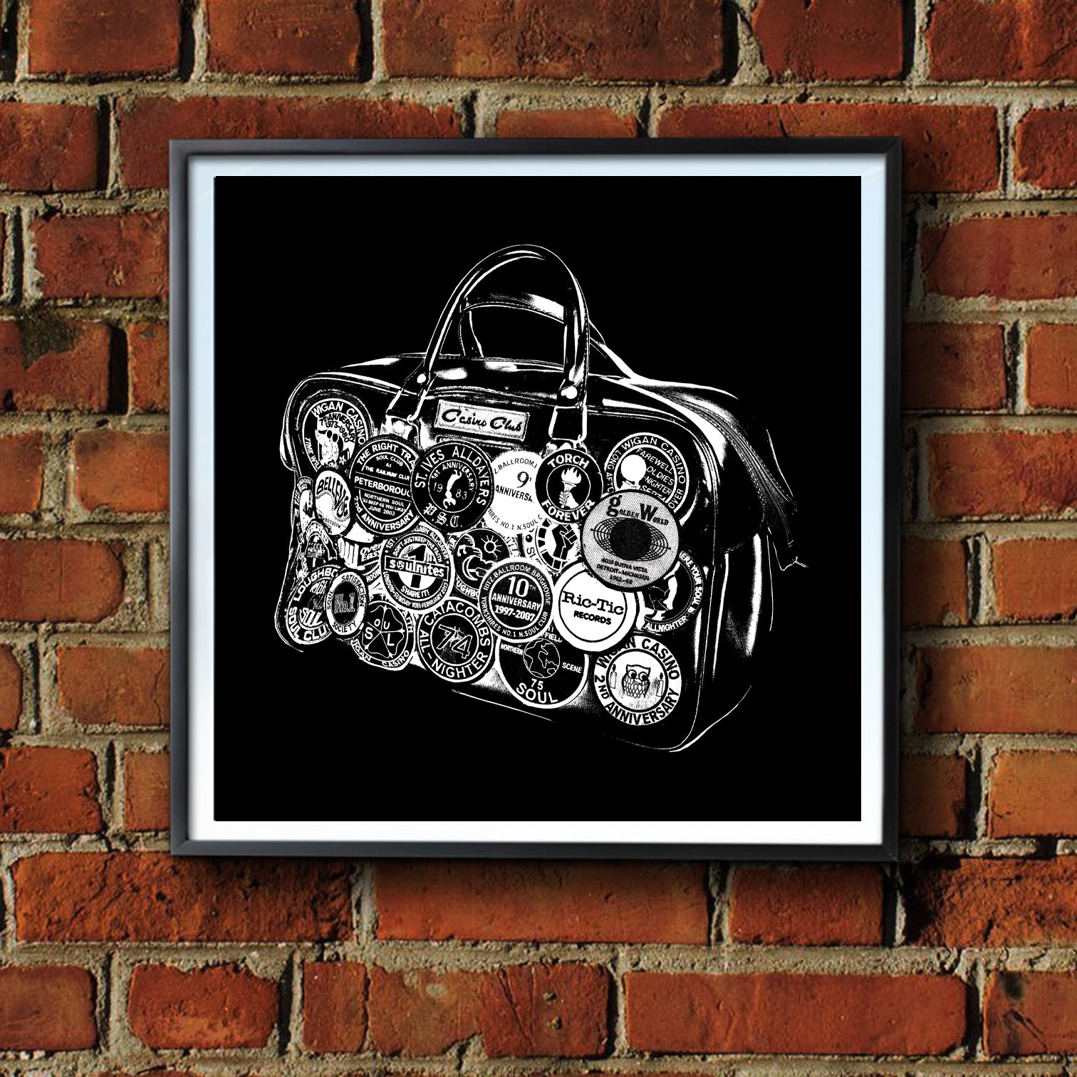 Northern Soul - All-Nighter Bag Framed Print