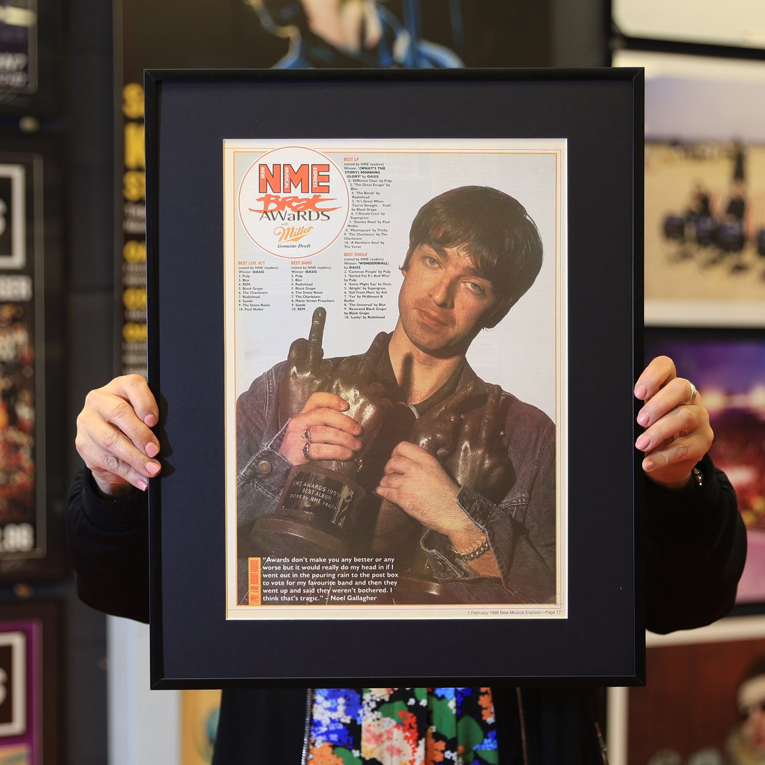 Noel Gallagher Portrait - 1996 NME original - New Item