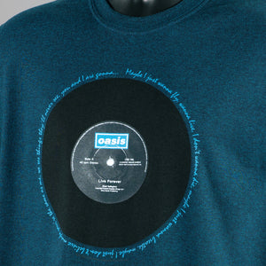 Oasis - Live Forever T Shirt - Denim Blue