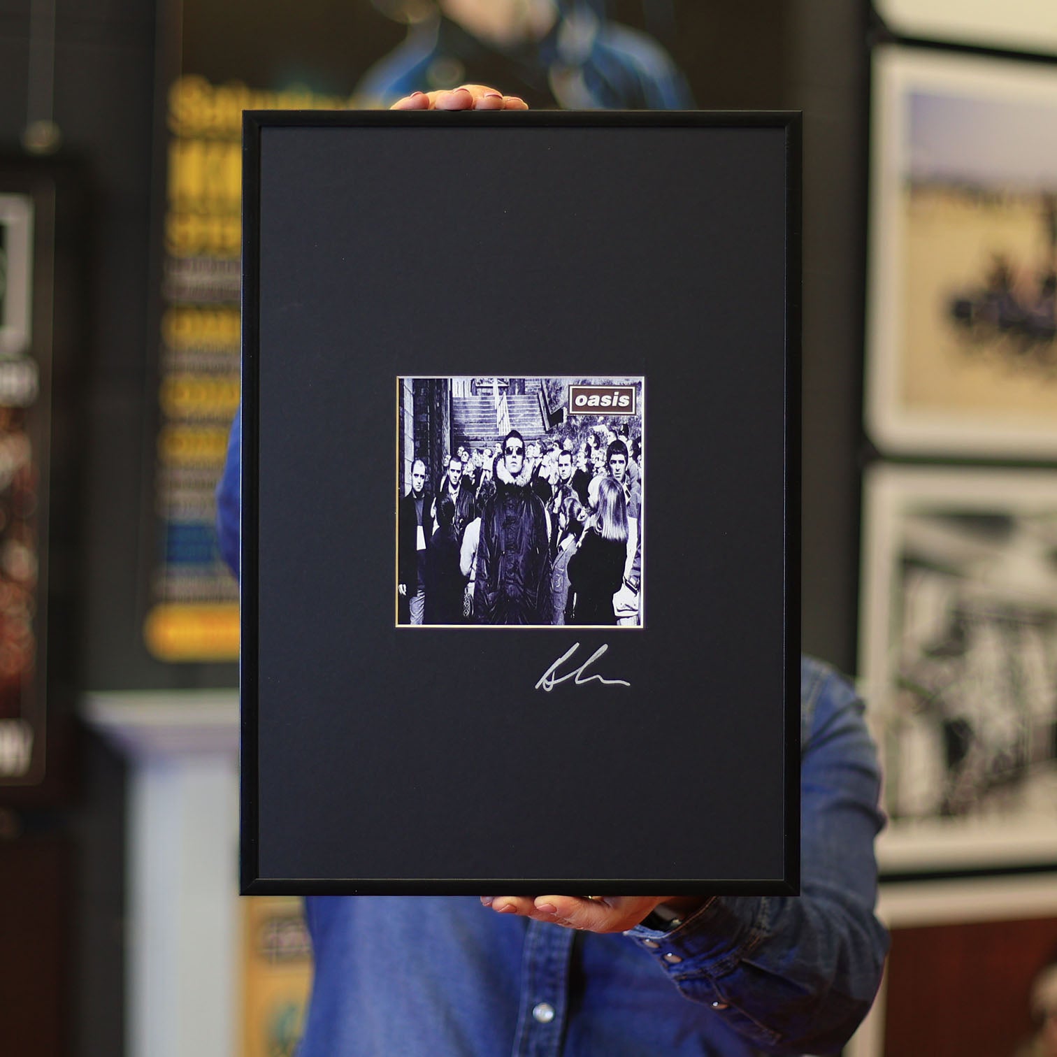 Oasis - Original 1997 'D'You Know What I Mean?' Framed Promo Postcard
