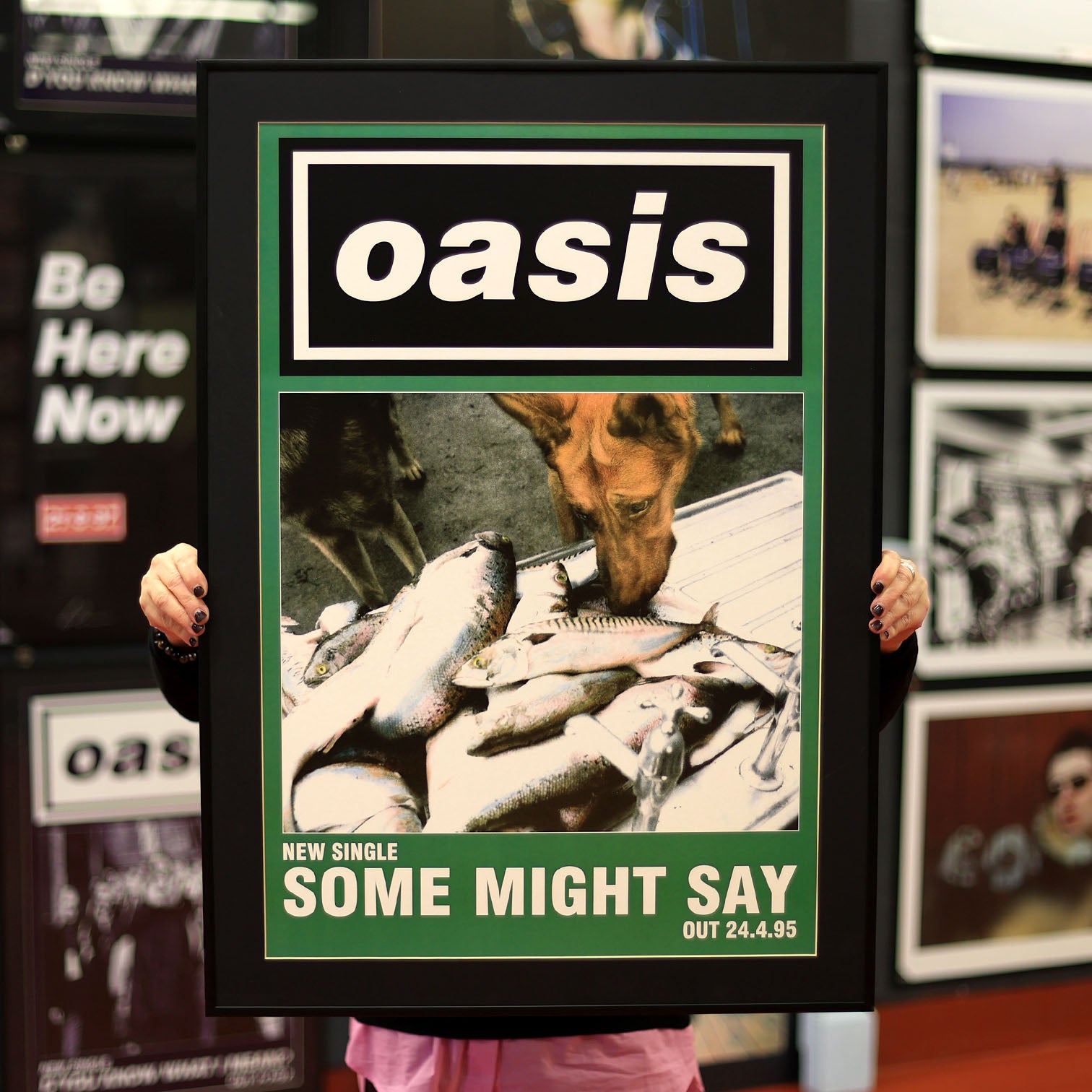Oasis 'Some Might Say' 1995 Original Street Flyposter - New Item
