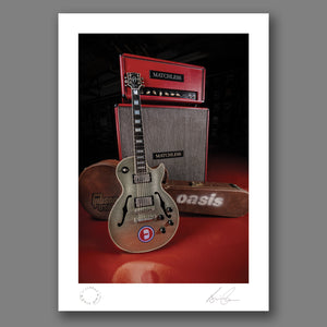 Oasis - Noel Gallagher's One Off Gibson Guitar Ltd Edition Print - New Item
