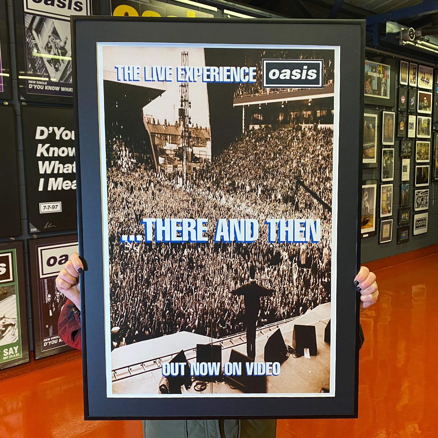 Oasis - There And Then - Original 1996 Framed Poster - New Item