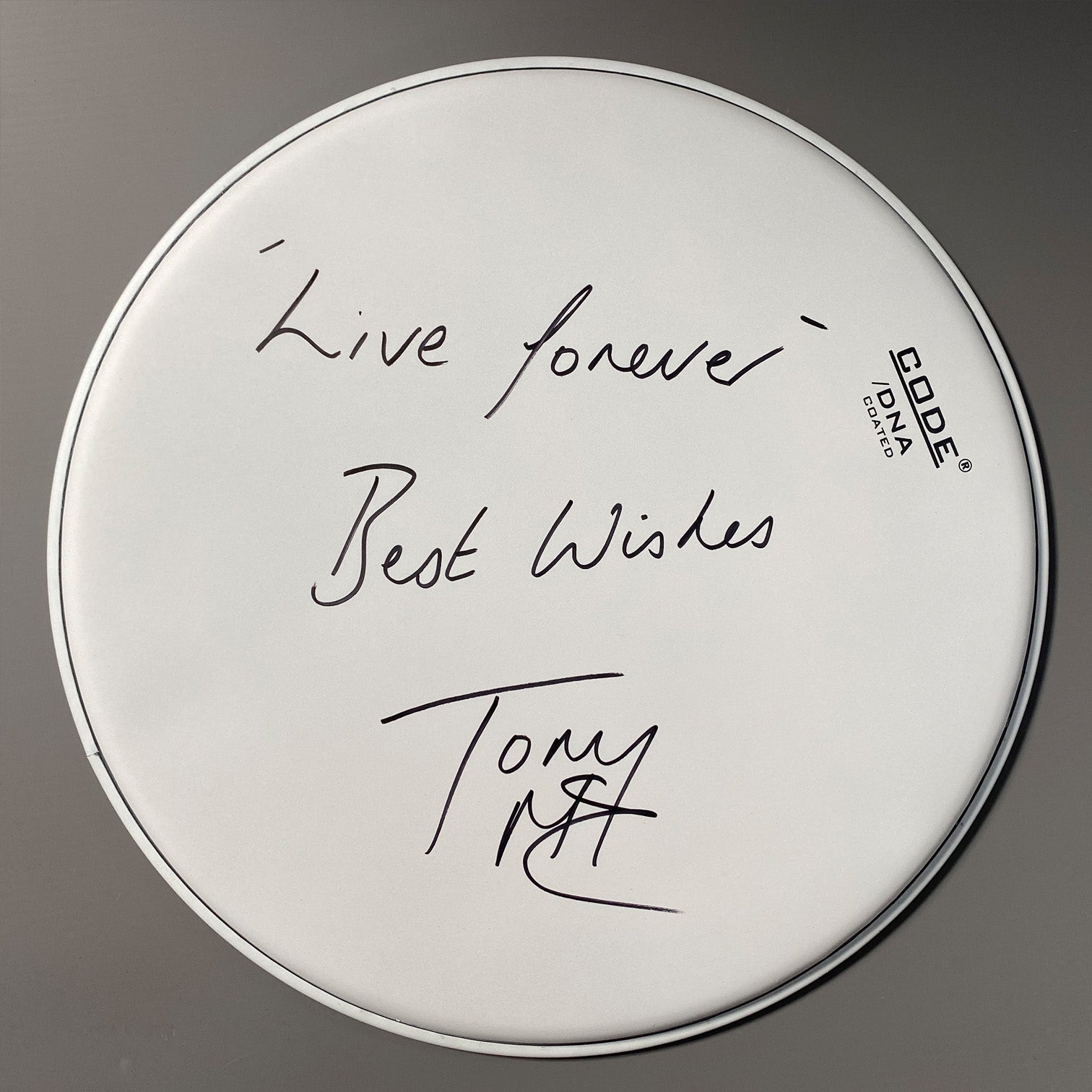 Drum Skin With Personal Dedication From Tony McCarroll - New Item