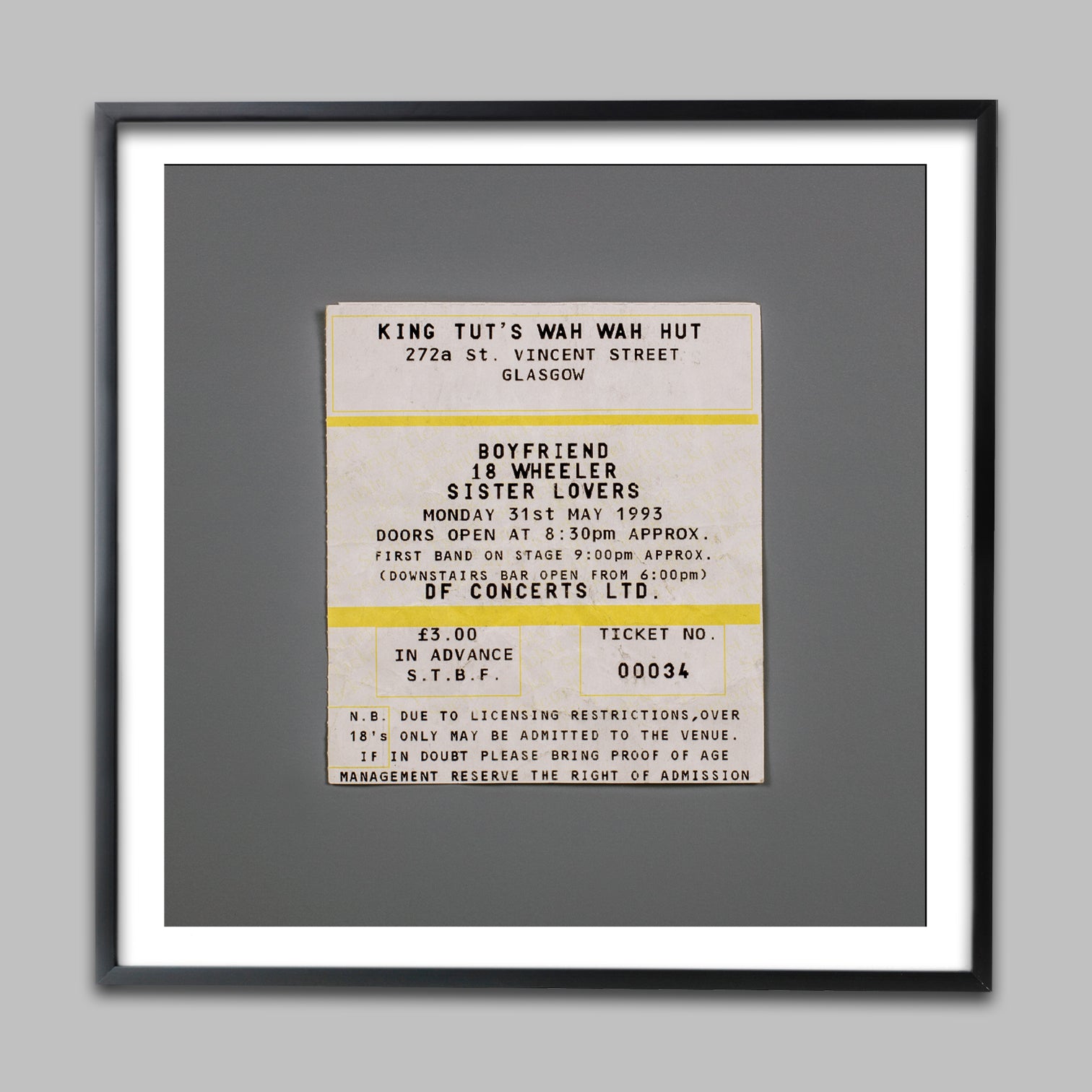 Oasis King Tuts Ticket Framed Print - New item