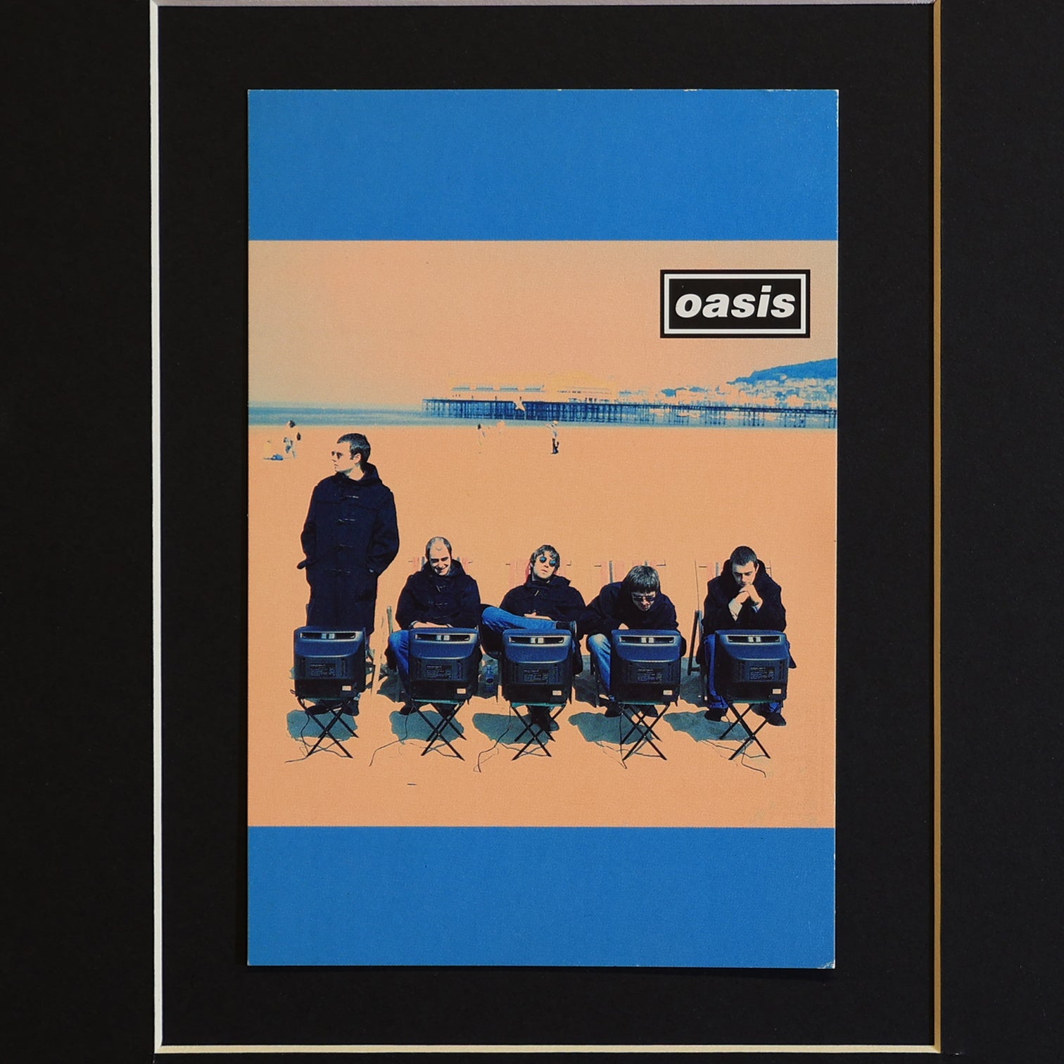 Oasis - Original 1995 'Roll With It' Framed Promo Postcard - New Item
