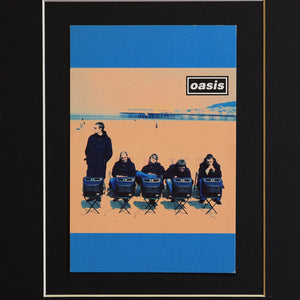 Oasis - Original 1995 'Roll With It' Framed Promo Postcard - New Item