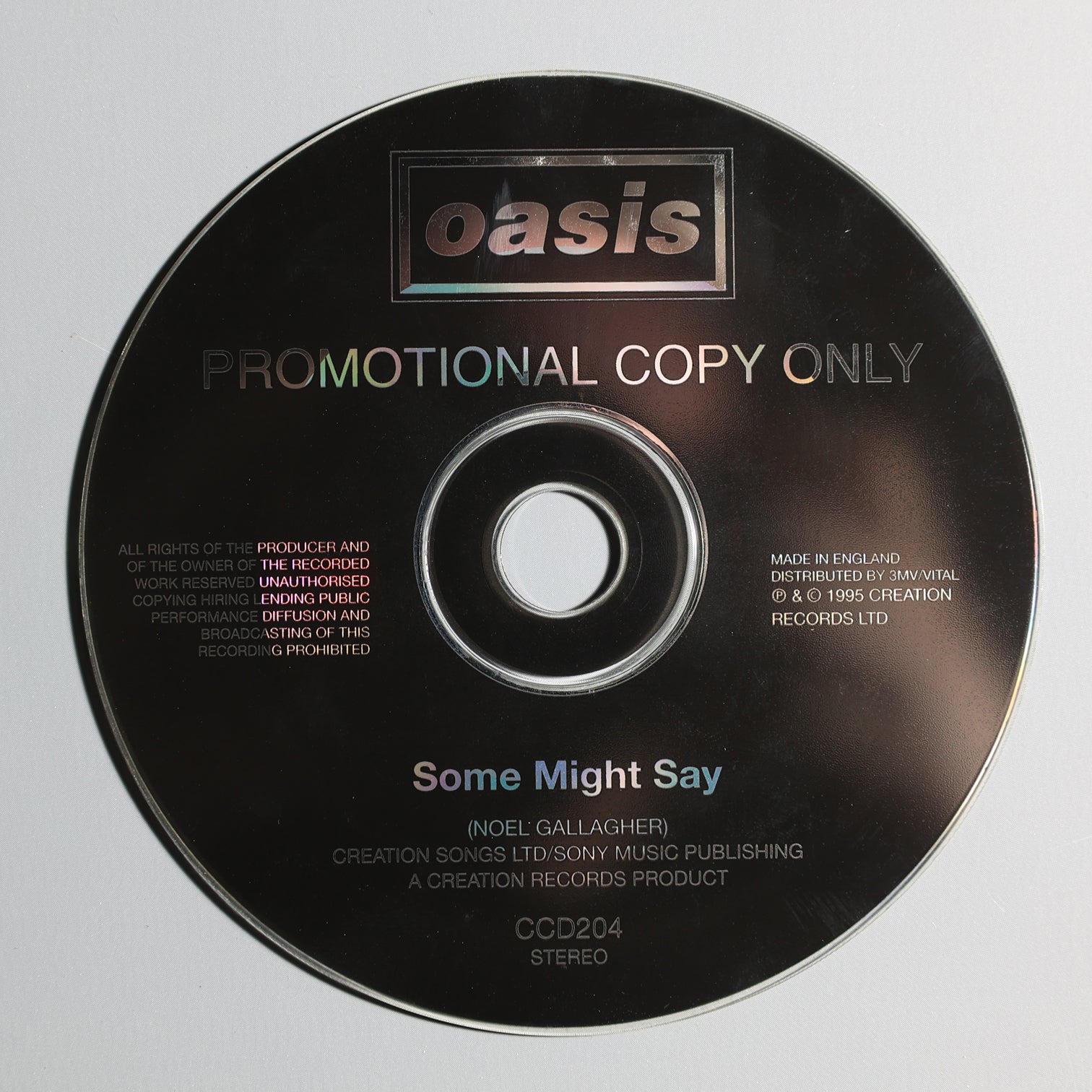 Oasis - Some Might Say promo CD - New Item