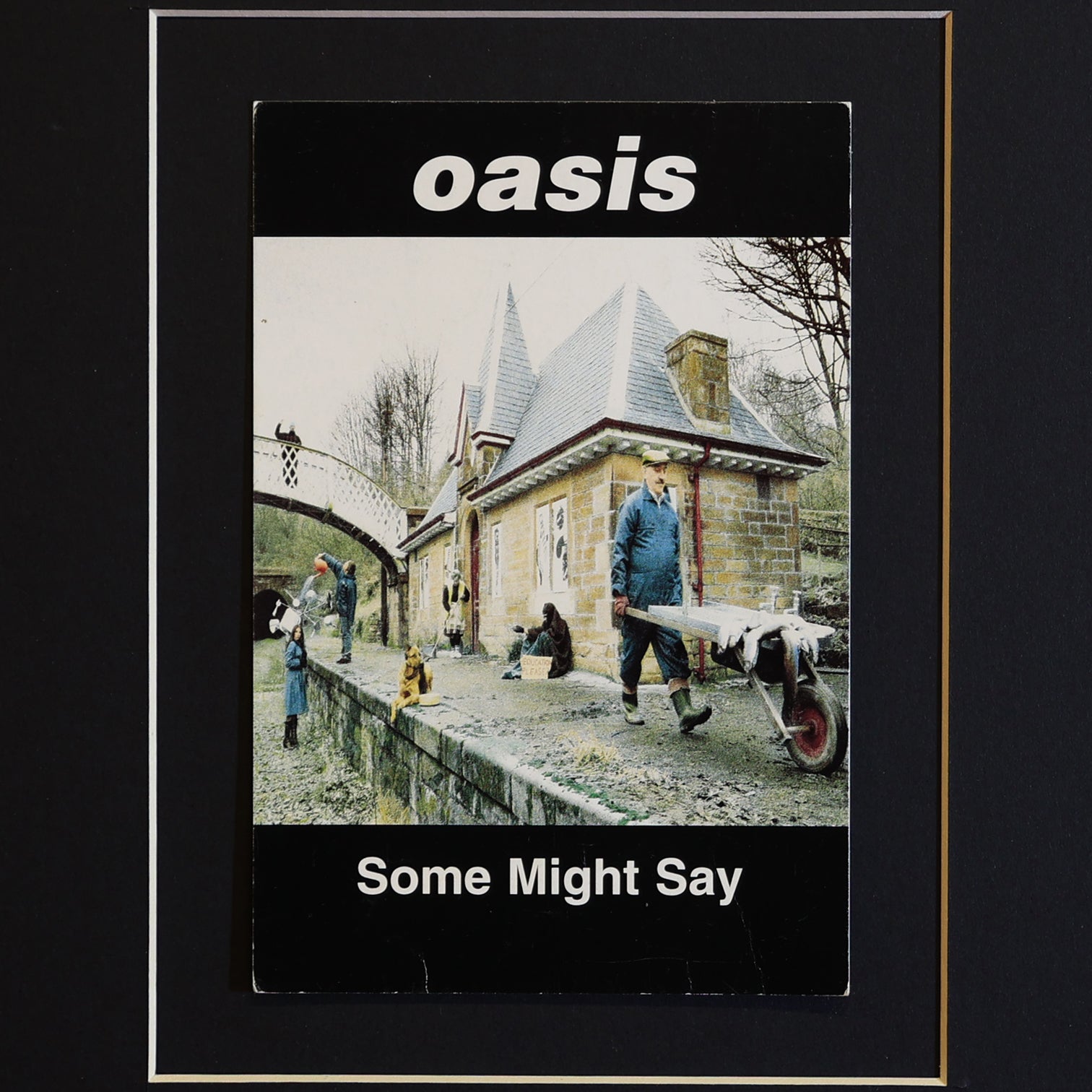 Oasis - Original 1995 Some Might Say Framed Promo Postcard - New Item