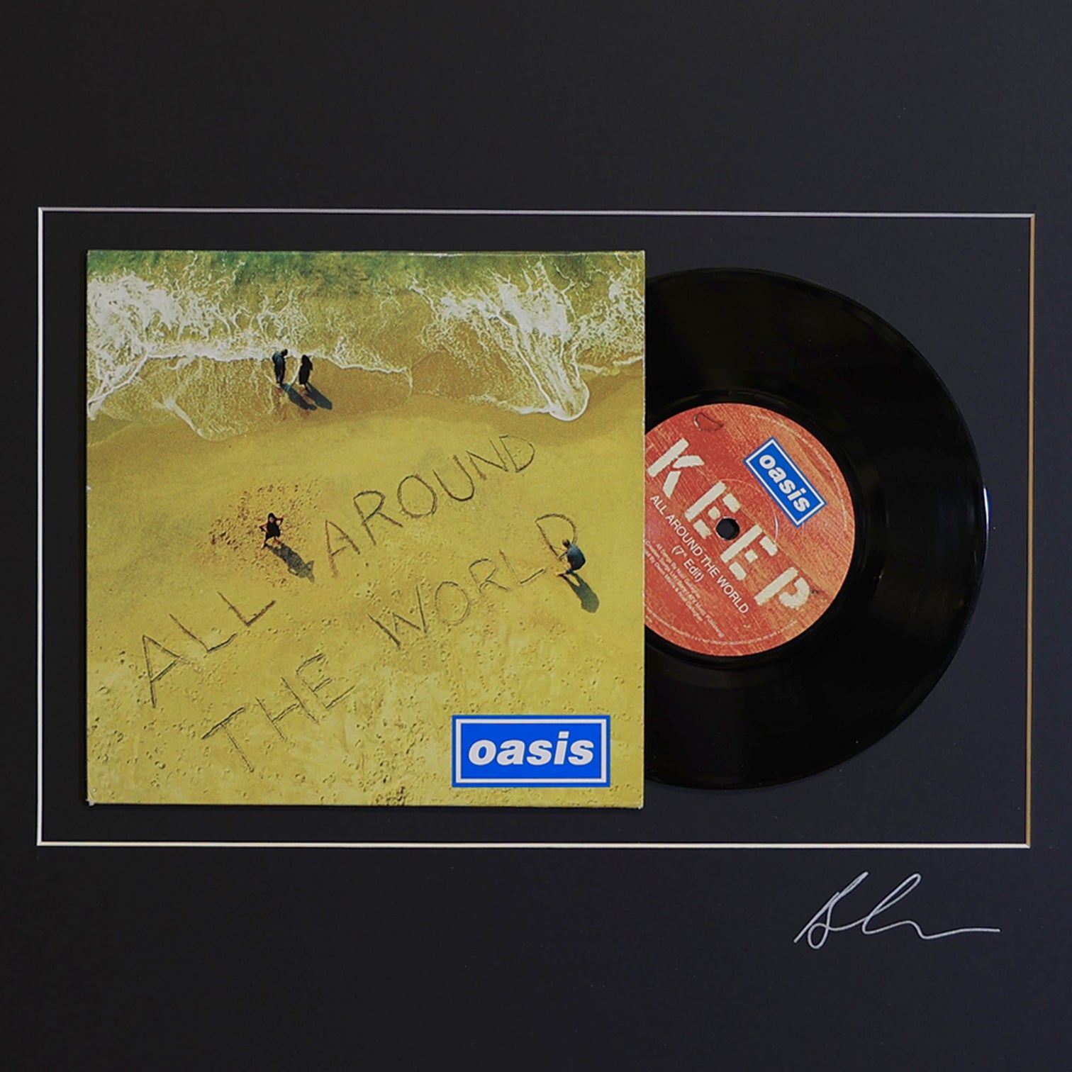 Oasis - All Around The World - Framed 7 inch Vinyl - New Item